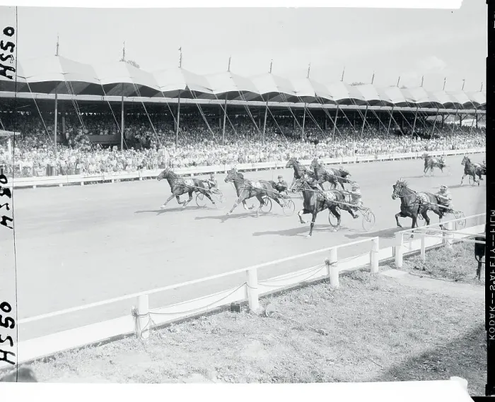 Framed Print : Horses Racing in the Hambletonian Framed Print : Horses Racing in the Hambletonian