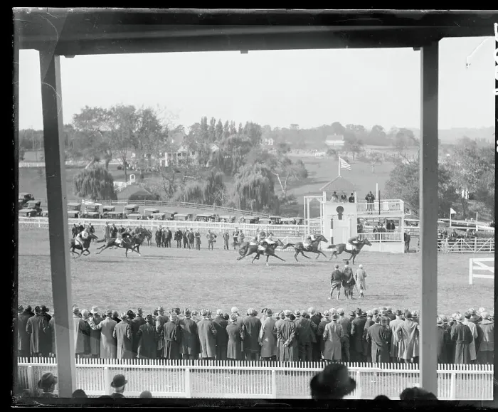 Framed Print : Horses Racing at Hunt Club Framed Print : Horses Racing at Hunt Club