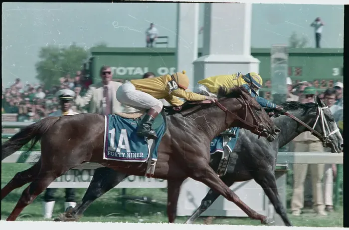 Framed Print : Horses Racing in Kentucky Derby Framed Print : Horses Racing in Kentucky Derby