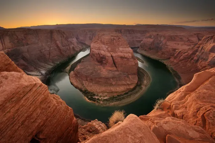 Framed Print : Horseshoe Bend after Sunset Framed Print : Horseshoe Bend after Sunset