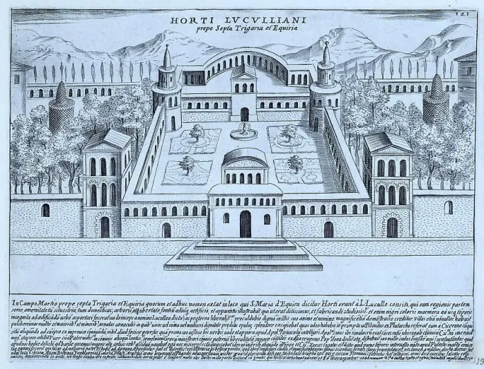 Framed Print : Horti Luculliani (Prope Septa Trigaria Et Equiria), The Gardens of Lucullus, historical Rome, Italy, digital reproduction of a 17th century original, original date not known Framed Print : Horti Luculliani (Prope Septa Trigaria Et Equiria), The Gardens of Lucullus, historical Rome, Italy, digital reproduction of a 17th century original, original date not known