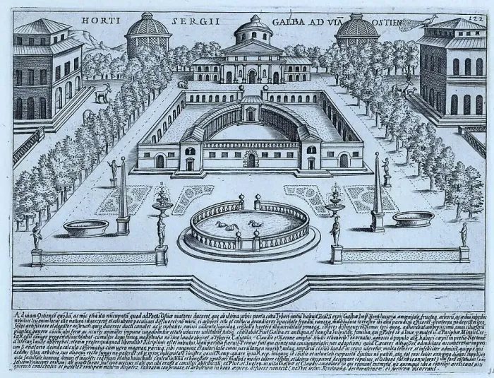 Framed Print : Horti Sergii Galba Ad Via Ostien, The Gardens of Galba on the Via Ostia Antica, historical Rome, Italy, digital reproduction of an original 17th century artwork, original date unknown Framed Print : Horti Sergii Galba Ad Via Ostien, The Gardens of Galba on the Via Ostia Antica, historical Rome, Italy, digital reproduction of an original 17th century artwork, original date unknown