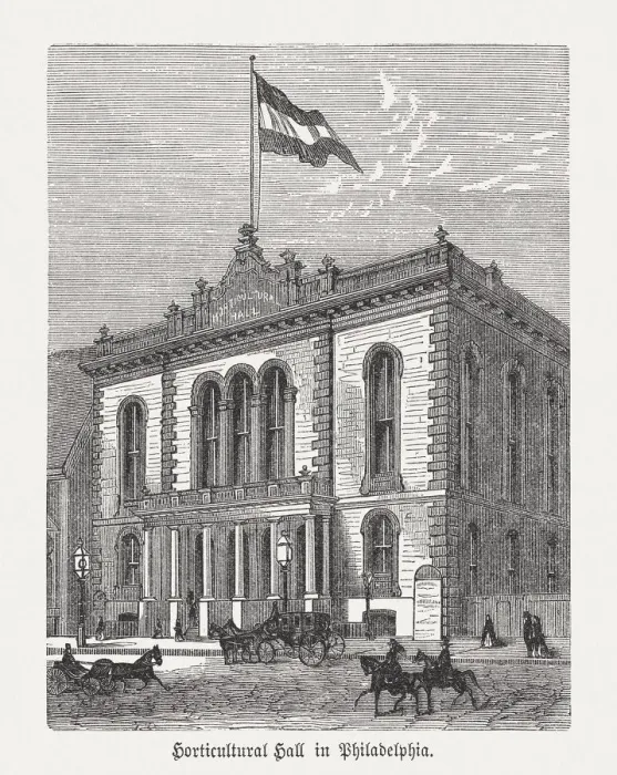 Framed Print : Horticultural Hall in Philadelphia, Pennsylvania, USA, wood engraving, published 1876 Framed Print : Horticultural Hall in Philadelphia, Pennsylvania, USA, wood engraving, published 1876
