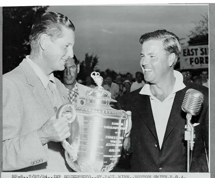 Framed Print : Horton Smith Presenting Chick Harbet with the PGA Cup Framed Print : Horton Smith Presenting Chick Harbet with the PGA Cup