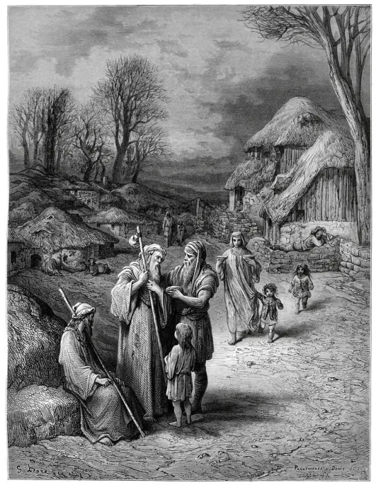 Framed Print : Hospitality of Barbarians to Pilgrims Framed Print : Hospitality of Barbarians to Pilgrims