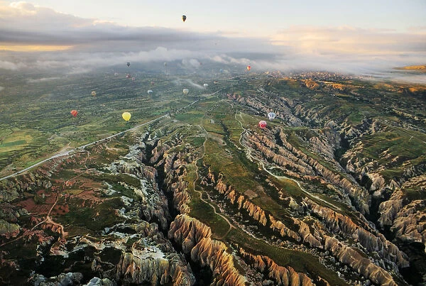 Hot air ballons over Cappadocia, Turkey