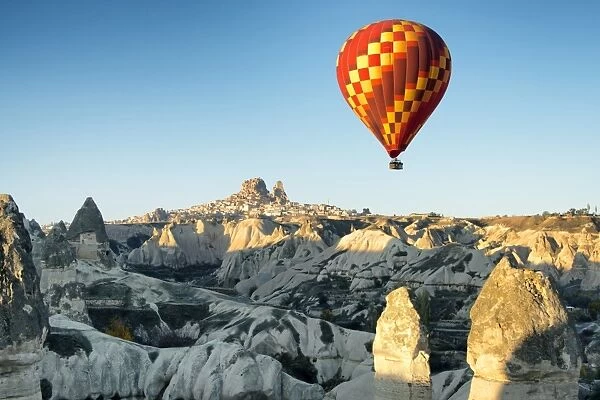 Hot air ballooning in the sunrise in Cappadocia
