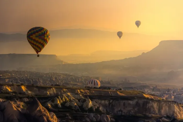 Framed Print : hot air balloons over cappadocia landscape Framed Print : hot air balloons over cappadocia landscape