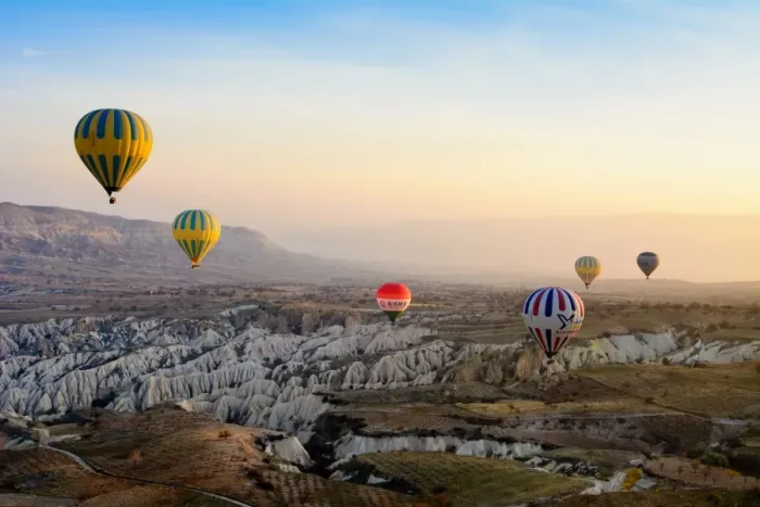Framed Print : Hot Air Balloons Above The Rose Valley Framed Print : Hot Air Balloons Above The Rose Valley