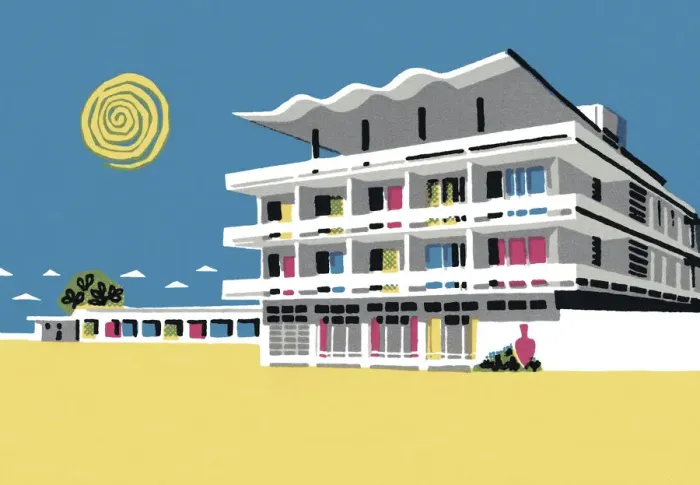Framed Print : Hotel on the Beach Framed Print : Hotel on the Beach