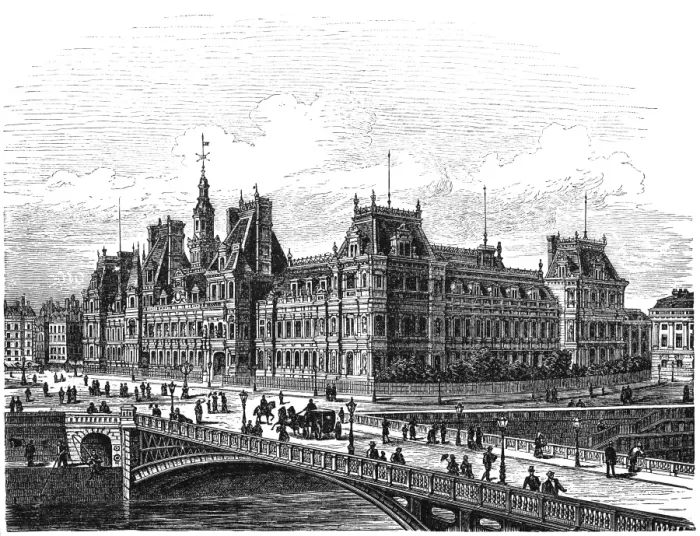 Framed Print : The Hotel de Ville, Paris Framed Print : The Hotel de Ville, Paris