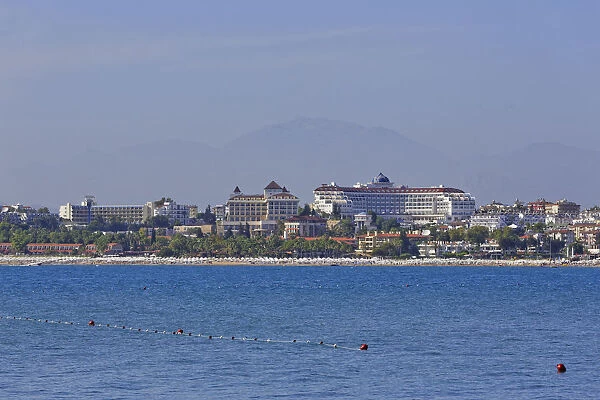 Hotels on the western beach of Side, Turkish Riviera, Antalya Province, Turkey