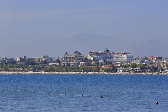 Framed Print : Hotels on the western beach of Side, Turkish Riviera, Antalya Province, Turkey Framed Print : Hotels on the western beach of Side, Turkish Riviera, Antalya Province, Turkey