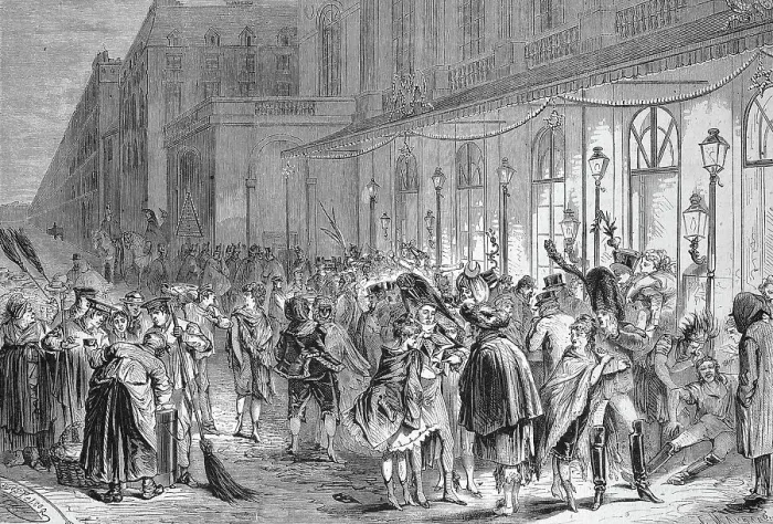 Framed Print : The Last Hours of the Carnival in 1869, Paris, France, Historical, digitally restored reproduction of an original 19th century original, exact original date unknown Framed Print : The Last Hours of the Carnival in 1869, Paris, France, Historical, digitally restored reproduction of an original 19th century original, exact original date unknown