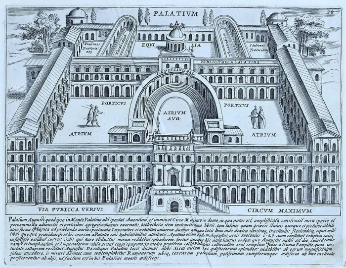 Framed Print : The House of Augustus on the Palatine Hill. The Emperor's residence is called the Palatium, and this appears to be that of the Emperor Augustus, the first Emperor of Rome, historical Rome, Italy Framed Print : The House of Augustus on the Palatine Hill. The Emperor's residence is called the Palatium, and this appears to be that of the Emperor Augustus, the first Emperor of Rome, historical Rome, Italy