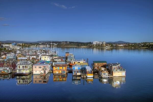 House Boats at Fishermans Wharf in Victoria BC