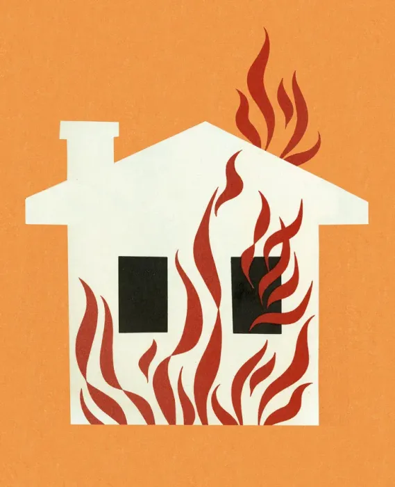 Framed Print : House Fire Framed Print : House Fire
