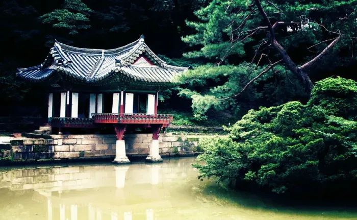 Framed Print : House on the lake (Buyongjeong pavilion) Framed Print : House on the lake (Buyongjeong pavilion)
