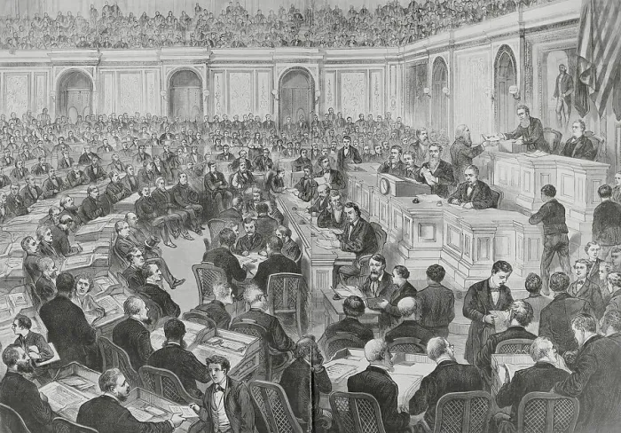 Framed Print : House of Representatives Joint Session over 1876 Election Framed Print : House of Representatives Joint Session over 1876 Election