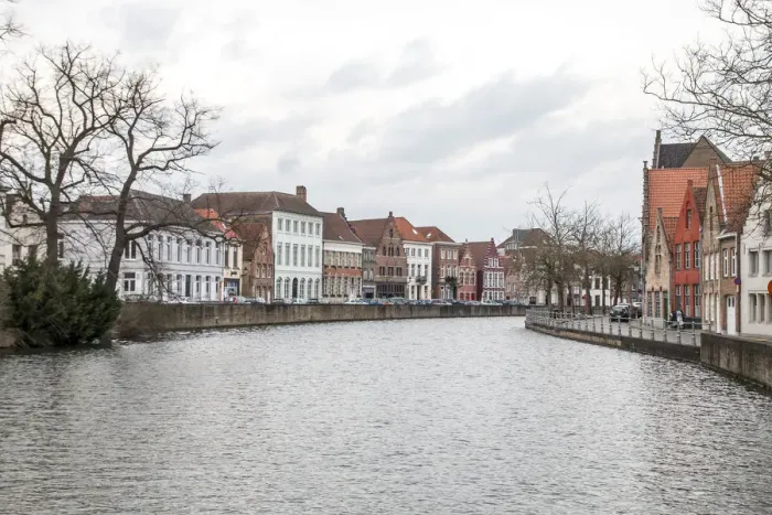 Framed Print : Houses along the canal in Bruges Framed Print : Houses along the canal in Bruges