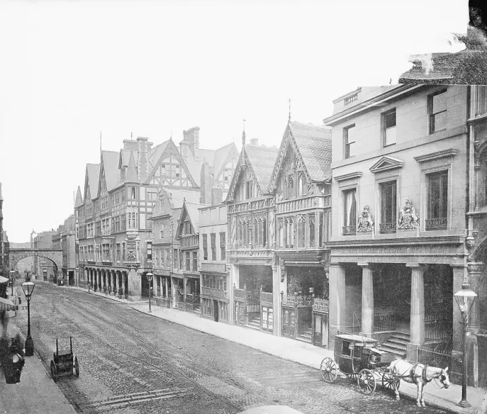 Framed Print : Houses on Eastgate Street Framed Print : Houses on Eastgate Street