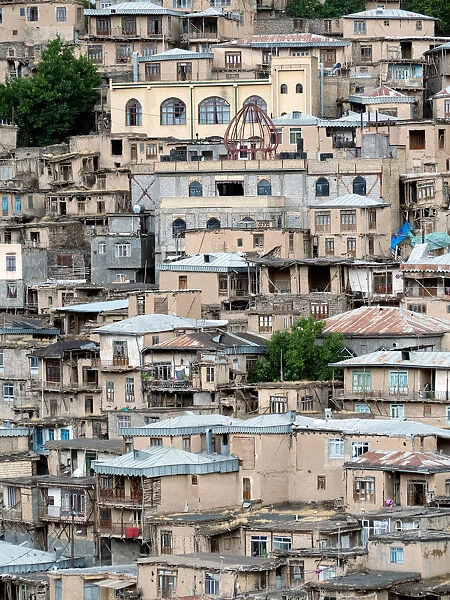 Houses of Kang, an historic stepped village, Iran