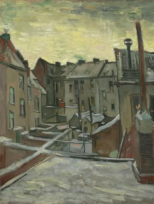 Framed Print : Houses Seen From The Back, Antwerp Framed Print : Houses Seen From The Back, Antwerp