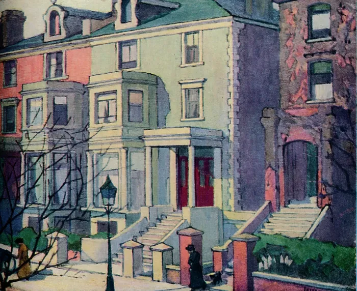 Framed Print : Houses in Sunlight, Hampstead, c20th century. Artist: Robert Polhill Bevan Framed Print : Houses in Sunlight, Hampstead, c20th century. Artist: Robert Polhill Bevan