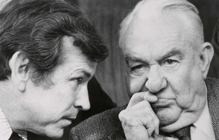Framed Print : Howard Baker and Sam Ervin Conferring Framed Print : Howard Baker and Sam Ervin Conferring