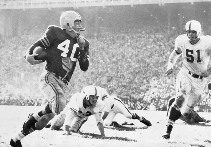 Framed Print : Howard Cassady Running with Football Framed Print : Howard Cassady Running with Football