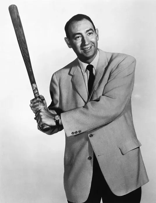 : Howard Cosell Posing With Baseball Bat : Howard Cosell Posing With Baseball Bat