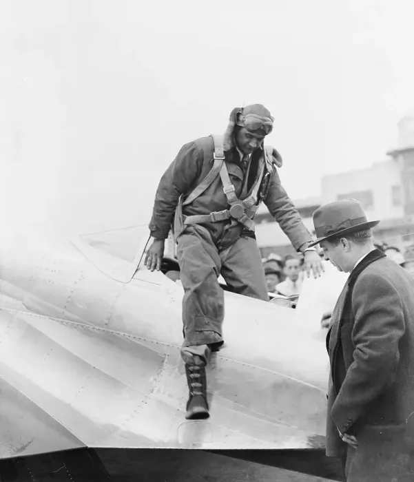 Framed Print : Howard Hughes After Breaking Transcontinental Record