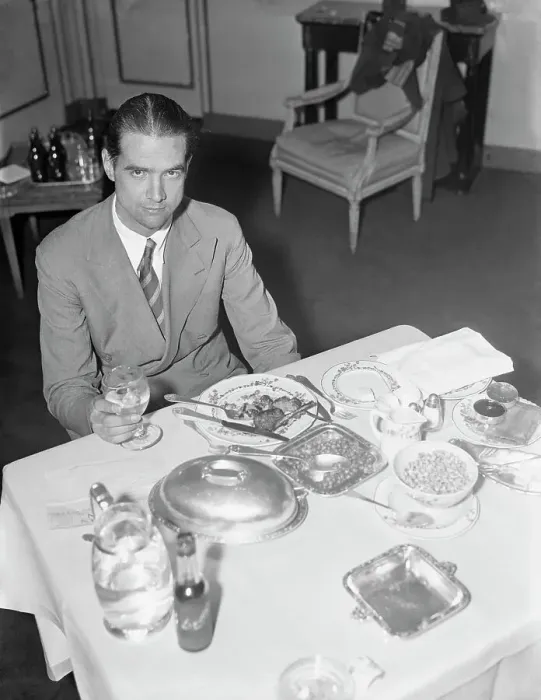 Framed Print : Howard Hughes Eating Breakfast Framed Print : Howard Hughes Eating Breakfast