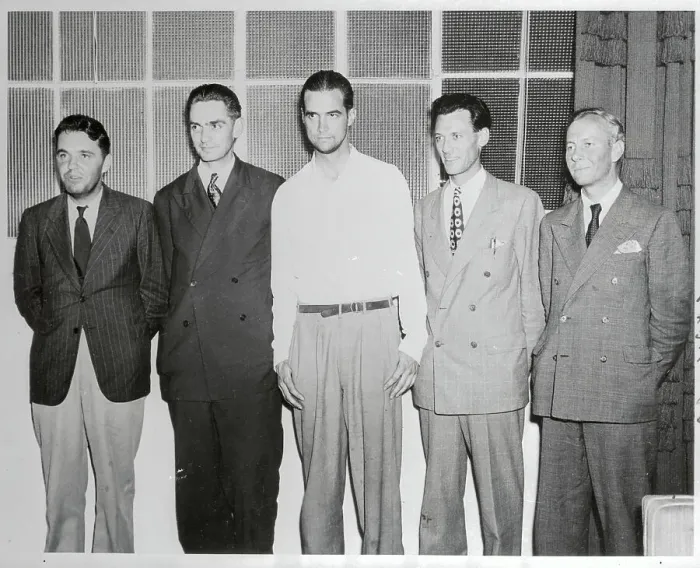 Framed Print : Howard Hughes with His Lockheed Plane Crew