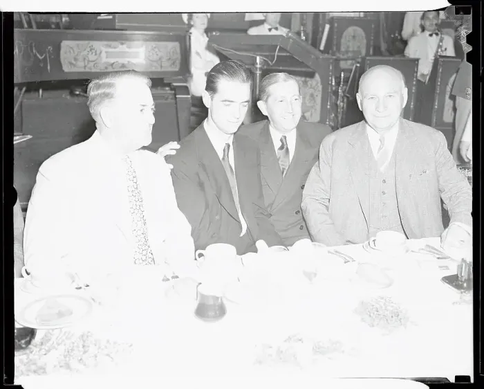 Framed Print : Howard Hughes at Luncheon at Biltmore Hotel Framed Print : Howard Hughes at Luncheon at Biltmore Hotel