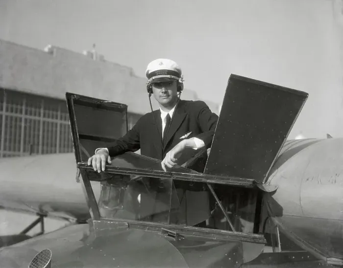Framed Print : Howard Hughes in Pilot Uniform Framed Print : Howard Hughes in Pilot Uniform