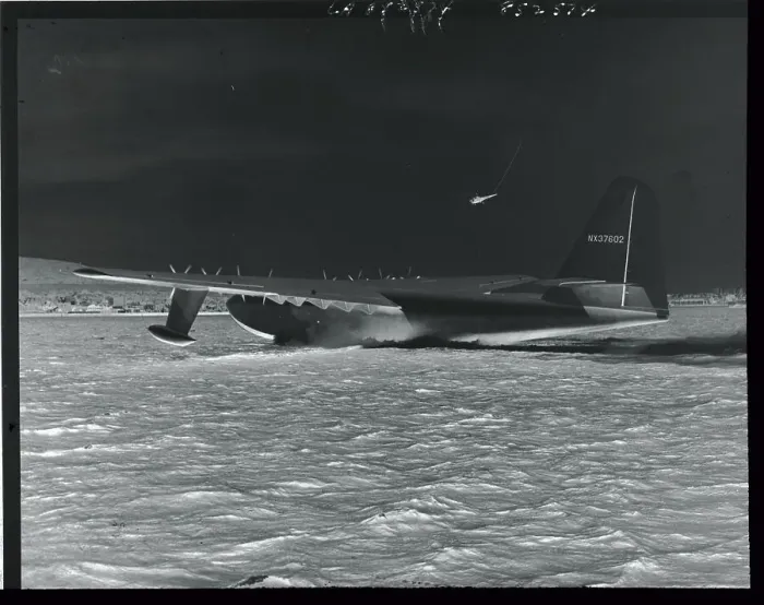 Framed Print : Howard Hughes Piloting Flying Boat Framed Print : Howard Hughes Piloting Flying Boat
