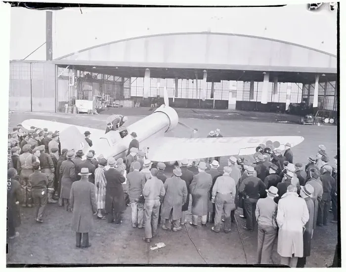 Framed Print : Howard Hughes After Record-Breaking Flight Framed Print : Howard Hughes After Record-Breaking Flight
