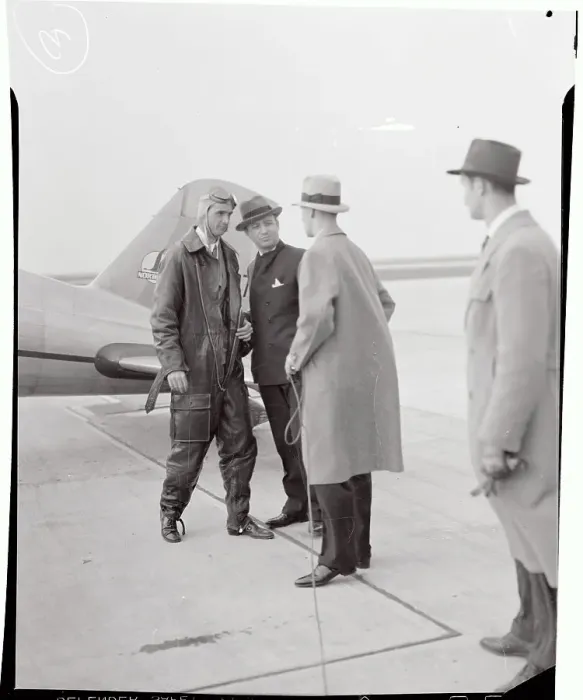 Framed Print : Howard Hughes After Record-Breaking Flight From Miami Framed Print : Howard Hughes After Record-Breaking Flight From Miami
