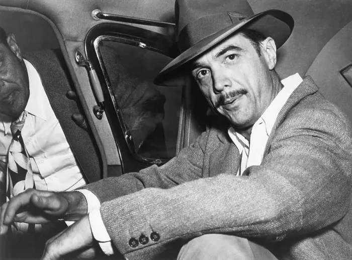 Framed Print : Howard Hughes Seated in Car