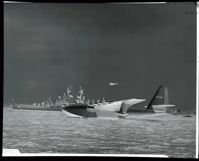Framed Print : Howard Hughes Spruce Goose Undergoes Tests 1947 Framed Print : Howard Hughes Spruce Goose Undergoes Tests 1947