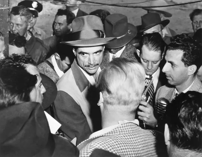 Framed Print : Howard Hughes Being Surrounded by Reporters Framed Print : Howard Hughes Being Surrounded by Reporters