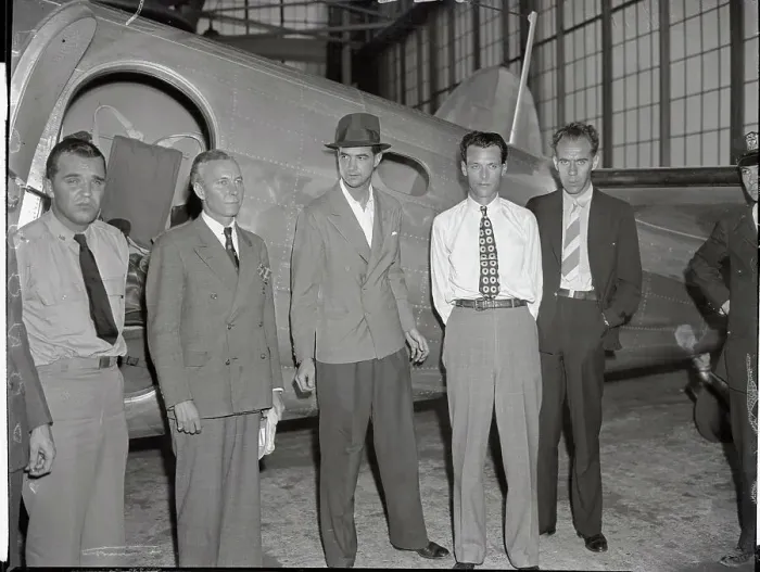 Framed Print : Howard Hughes with Wichita Flight Crew Framed Print : Howard Hughes with Wichita Flight Crew