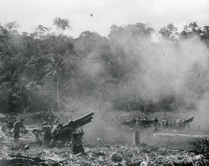 Framed Print : Howitzers Firing Framed Print : Howitzers Firing