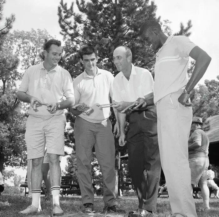 Framed Print : H.Pollet, Bob Gibson, Etc. Play Horseshoes Framed Print : H.Pollet, Bob Gibson, Etc. Play Horseshoes