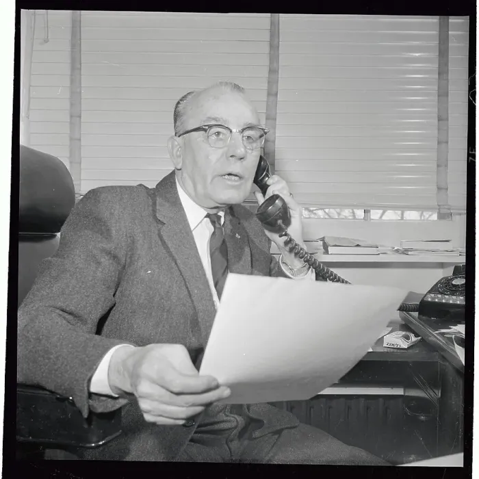 Framed Print : HR Gross Talking on Telephone Framed Print : HR Gross Talking on Telephone