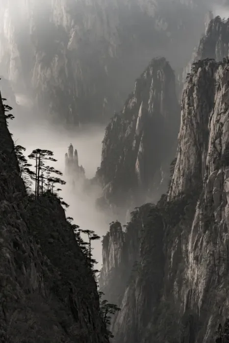 Framed Print : Huangshan Mountain