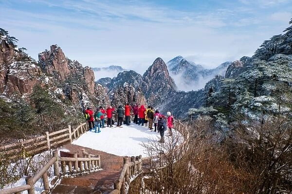 Huangshan mountain in winter season