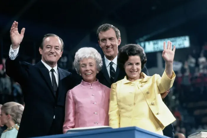 Framed Print : Hubert Humphrey, Edmund Muskie And Wives Framed Print : Hubert Humphrey, Edmund Muskie And Wives