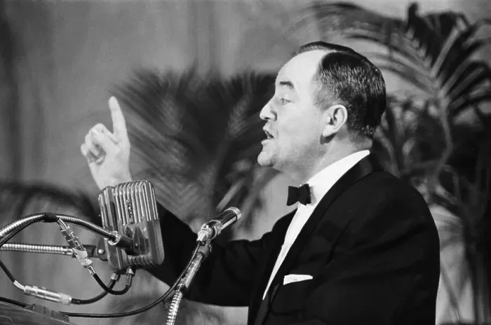 Framed Print : Hubert Humphrey Giving Speech Framed Print : Hubert Humphrey Giving Speech